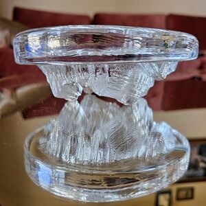 Vintage Crystal Nybro Sweden Ashtray